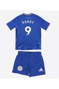 Leicester City Jamie Vardy #9 Babyklær Hjemme Fotballdrakt til barn 2024-25 Korte ermer (+ Korte bukser)